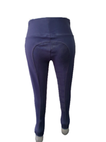 NEW Full Silicone Grip Horse Riding Tight Breeches Phone Pocket ,NAVY ,  LARGE