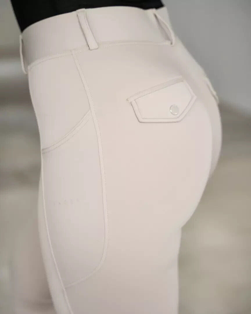 FAGER LOUI ACTIVE LEGGINGS  FULL GRIP ,BEIGE , UK 8  EU 36  (LOUI)