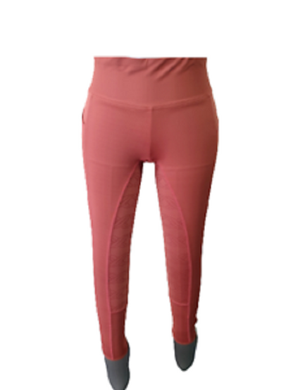 NEW Full Silicone Grip Horse Riding Tight Breeches Phone Pocket ,Marsala ,MEDIUM
