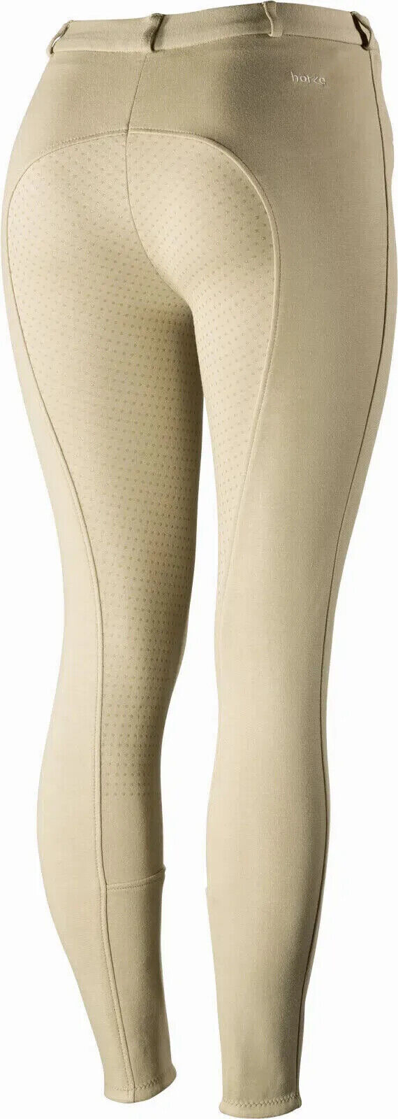 Horze Active Women's Silicone Grip Full Seat Breeches Beige UK 8 EU 34  (36277)