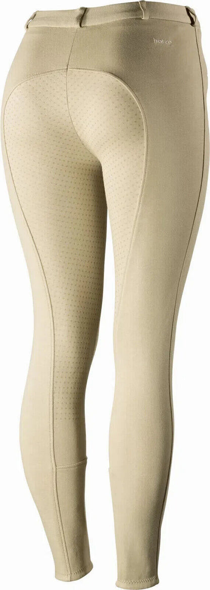 Horze Active Women's Silicone Grip Full Seat Breeches Beige UK 8 EU 34  (36277)