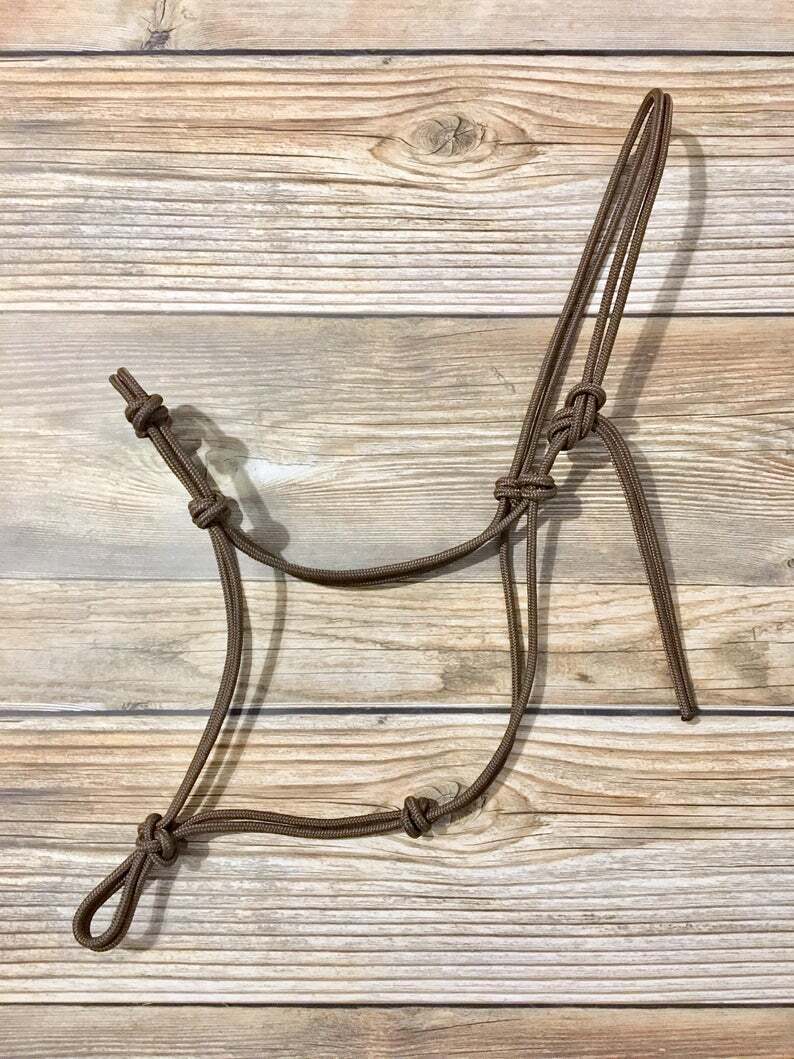 Rope Halter/Headcollar Natural Horsemanship/Parelli ONE SIZE FITS  F/C/P- BROWN