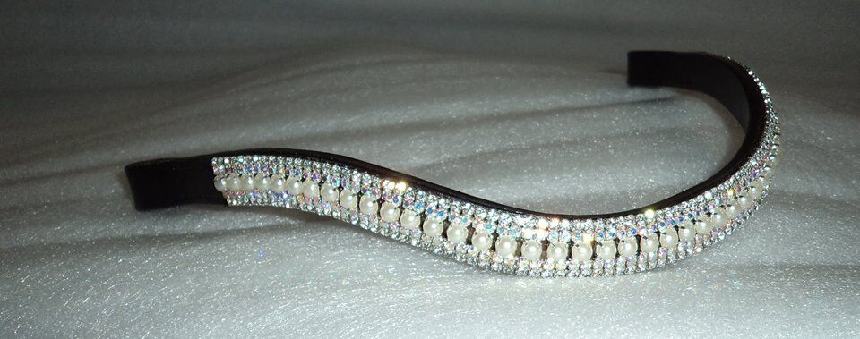 NEU DESIGNER Look u Perle mit kristallklar Stirnriemen tolles Geschenk Angebot