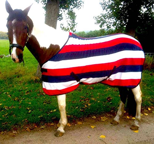 CWELL EQUINE HORSE COB PONY SHOW TRAVEL TEAM GB STRIPE FLEECE RUGS