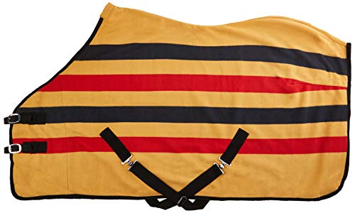 Cwell Equine FLEECE HORSE RUG cooler stable travel show NEWMARKET STRIPE
