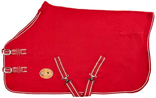 Cwell Equine NEW HORSE COB PONY RED SHOW TRAVEL FLEECE RUG 3'6"-6'9" stable cooler choice of Sizes
