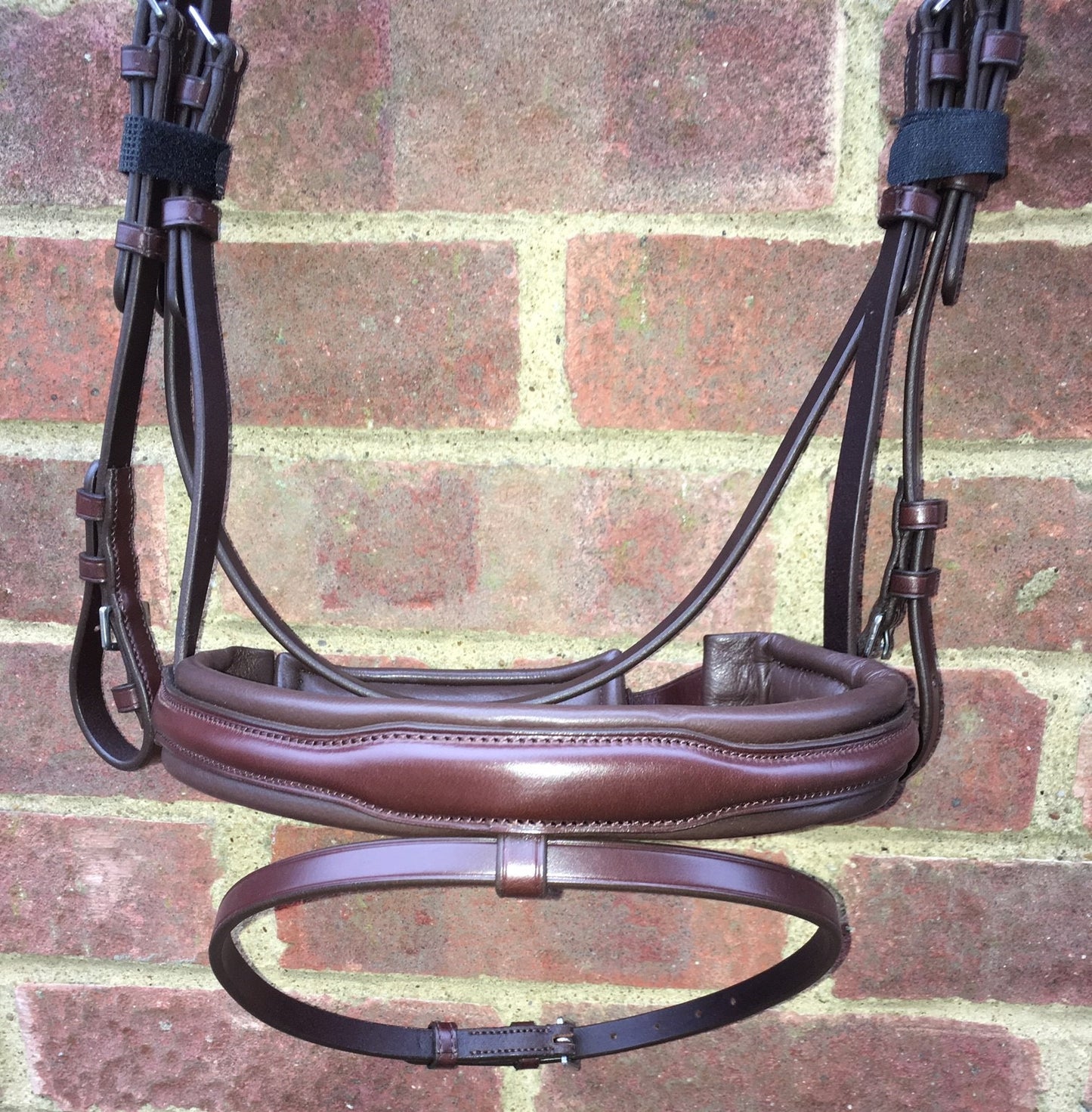 Cwell Equine Snaffle Bridle Liz Brown Italian Leather with Crystal Browband ( 778 )