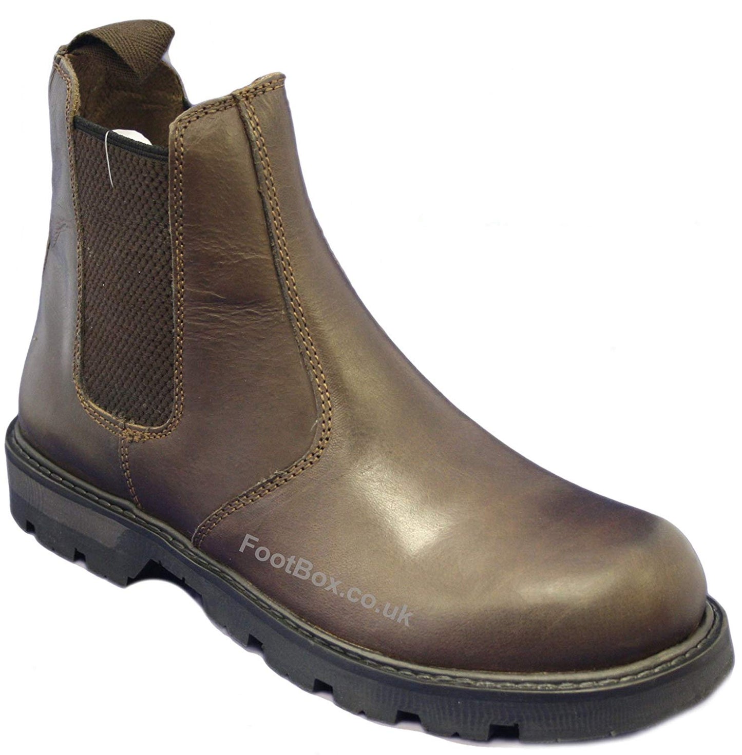 Oaktrak Rocksley Kids Junior Leather Brown Field Derby Dealer Boots