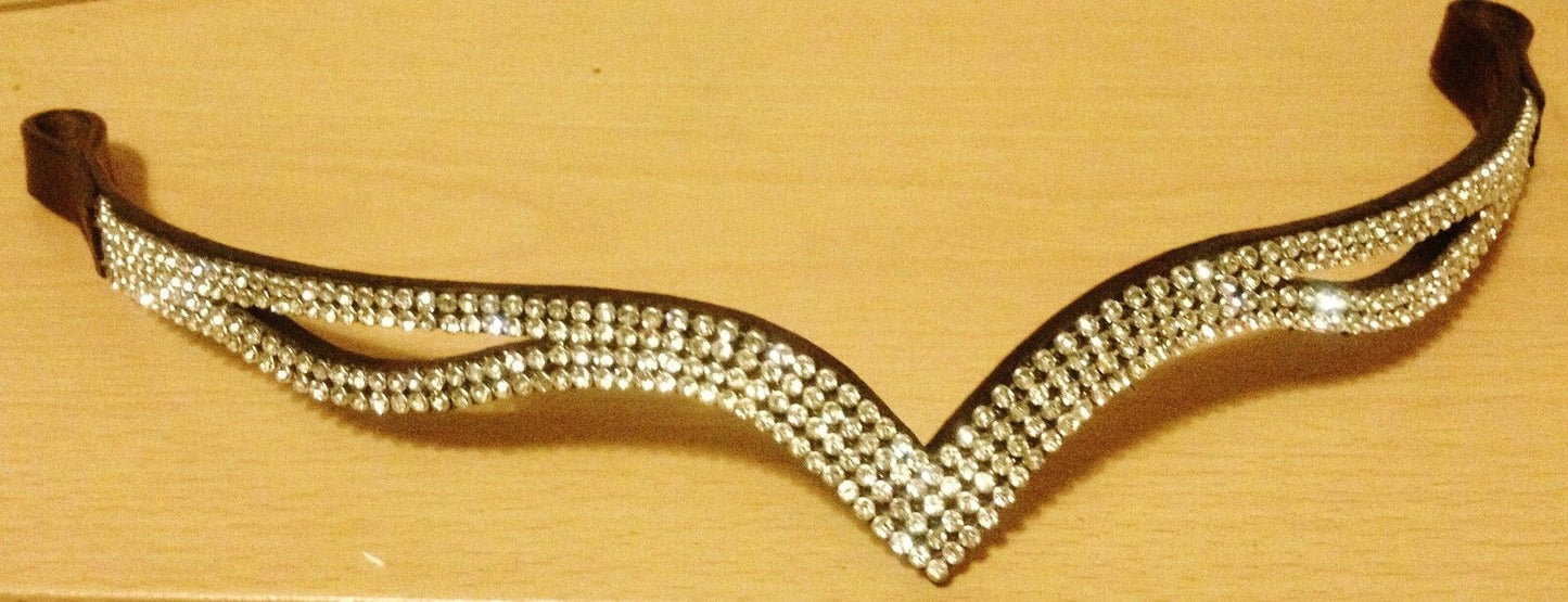 New Design Ve Clear Crystal Browband pony -14" (Black) * Great gift idea on sale