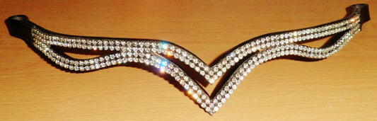 New Designer Ve Clear Crystal Browband Great Gift Idea offer Unique design Brown