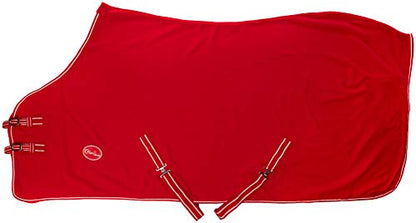 Cwell Equine NEW HORSE COB PONY RED SHOW TRAVEL FLEECE RUG 3'6"-6'9" stable cooler choice of Sizes