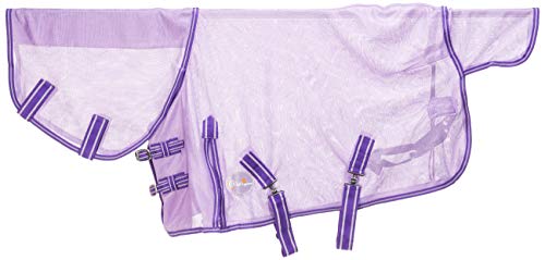 Cwell Equine NEW MINI/SHETLAND/PONY FLY RUG SOFT MESH ATTACHED NECK COVER PURPLE/LILLAC 3'6-4'9"