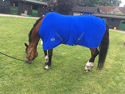 Cwell Equine New HORSE COB PONY SHOW TRAVEL FLEECE RUG stable cooler choice of sizes Royal Blue