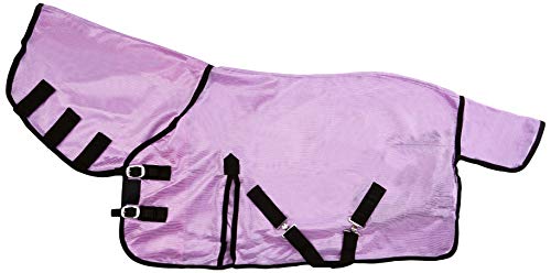 Cwell Equine NEW MINI/SHETLAND/PONY FLY RUG SOFT MESH ATTACHED NECK COVER PURPLE/LILLAC 3'6-4'9"
