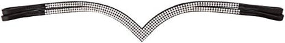 Cwell Equine Ve Side Split 4 Rows Clear Crystal Browband Great Gift *offer* Brown F/C/P