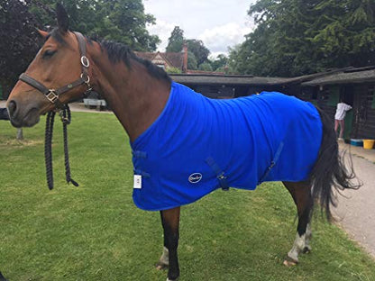 Cwell Equine New HORSE COB PONY SHOW TRAVEL FLEECE RUG stable cooler choice of sizes Royal Blue