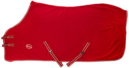 Cwell Equine NEW HORSE COB PONY RED SHOW TRAVEL FLEECE RUG 3'6"-6'9" stable cooler choice of Sizes