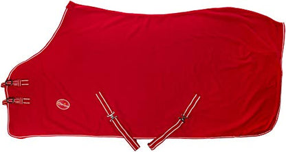Cwell Equine NEW HORSE COB PONY RED SHOW TRAVEL FLEECE RUG 3'6"-6'9" stable cooler choice of Sizes