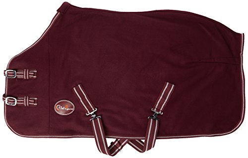 Cwell Equine TRAVEL FLEECE RUG/Cooler Standard Neck BURGUNDY Choice of Sizes