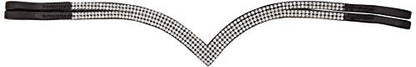 Cwell Equine Ve Side Split 4 Rows Clear Crystal Browband Great Gift *offer* Brown F/C/P