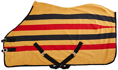 Cwell Equine FLEECE HORSE RUG cooler stable travel show NEWMARKET STRIPE