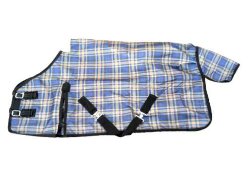 Cwell Equine Mini Lightweight Turnout Shetland Rug Pony Rug Foal Rug No Fill Choice of Sizes Grey Check