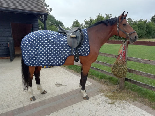 Cwell Equine Anti Pilling Star Design Fleece Exercise Sheet Rugs